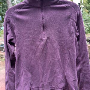 Alpine Design Vintage Fleece Sweater Jacket Purple 1/4 Zip Womens Medium